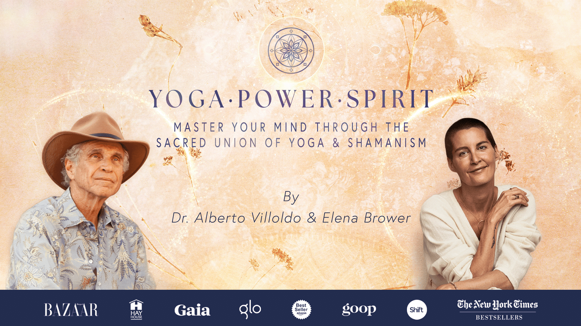 lberto Villoldo in a tropical jungle background with text “Shamanic Journeying” and join now button